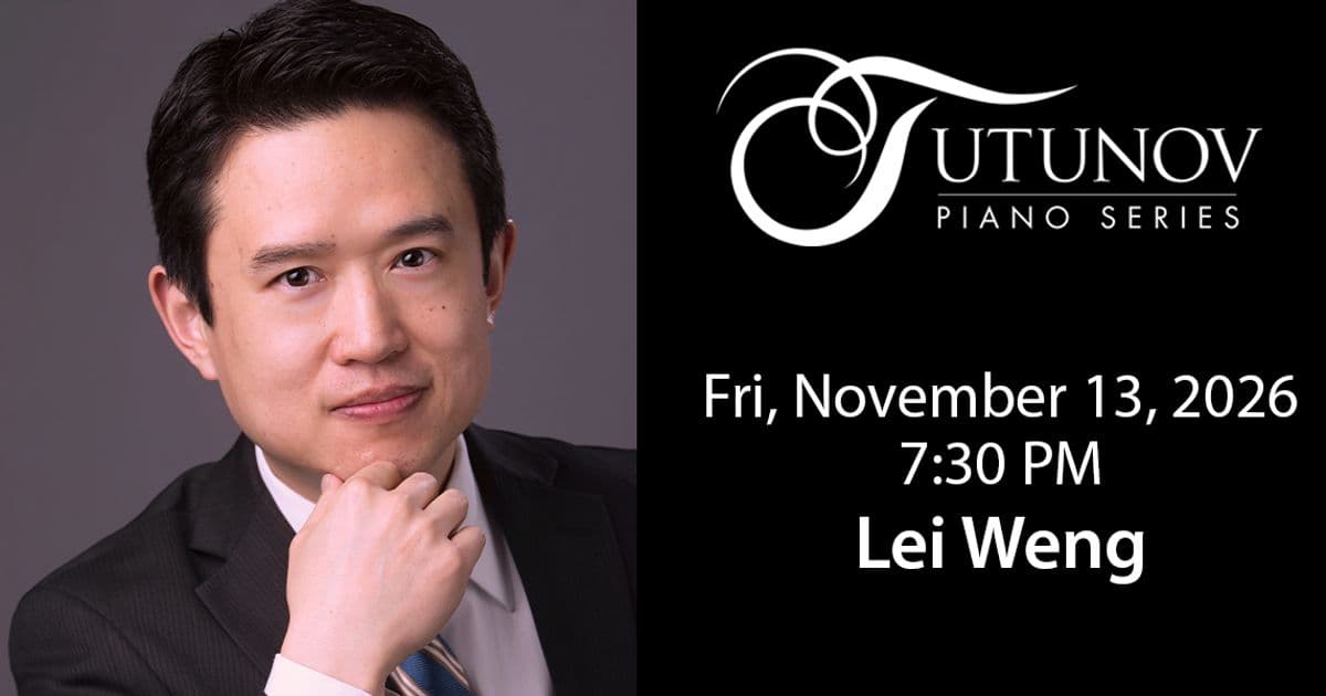 Tutunov Piano Series: Lei Weng