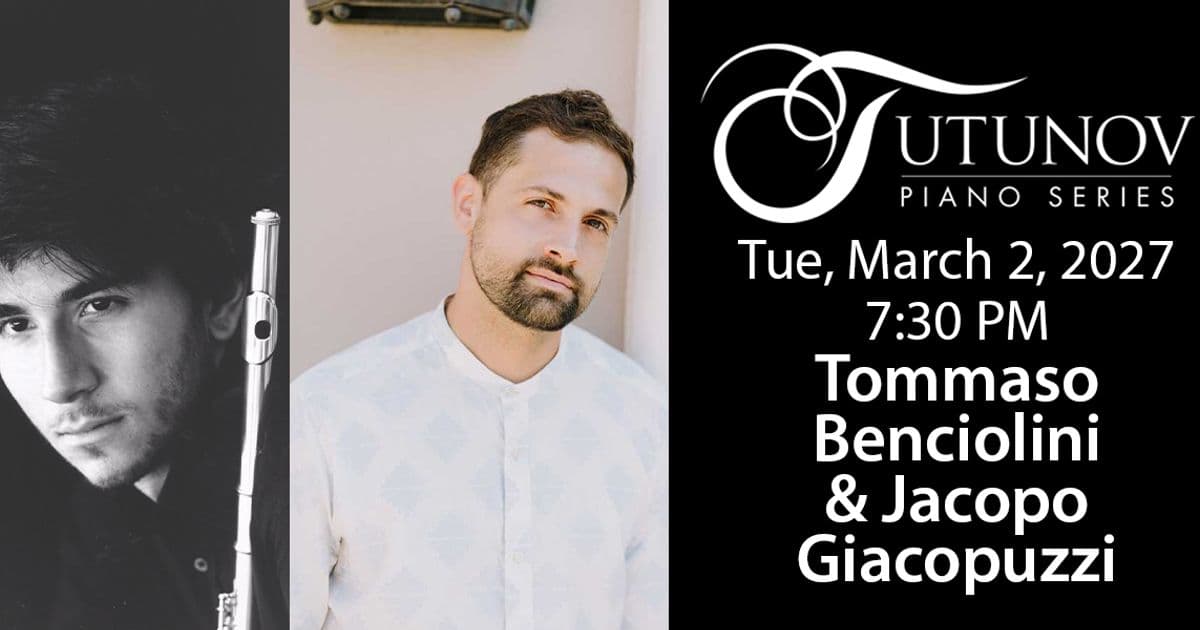 Tutunov Piano Series: Tommaso Benciolini & Jacopo Giacopuzzi