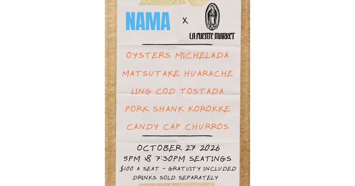 NAMA x La Fuente Market Pop Up Dinner
