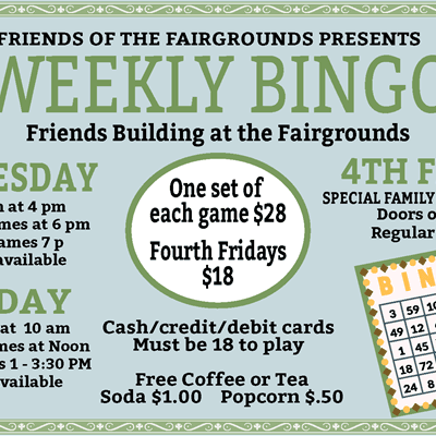 BINGO Friends of the Fairgrounds